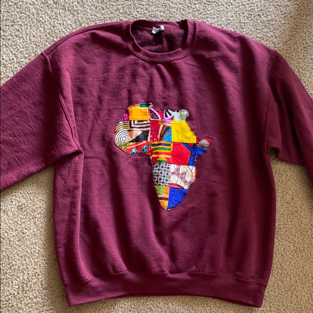 Grass-fields African Print Map Sweatshirt